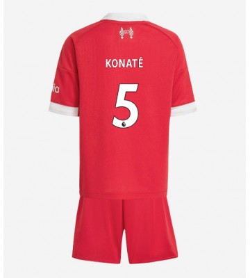 Liverpool Ibrahima Konate #5 Replika Babytøj Hjemmebanesæt Børn 2025-26 Kortærmet (+ Korte bukser)